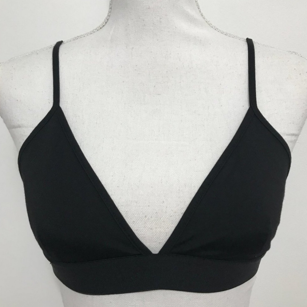 T by ALEXANDER WANG Black Triangle Bralette